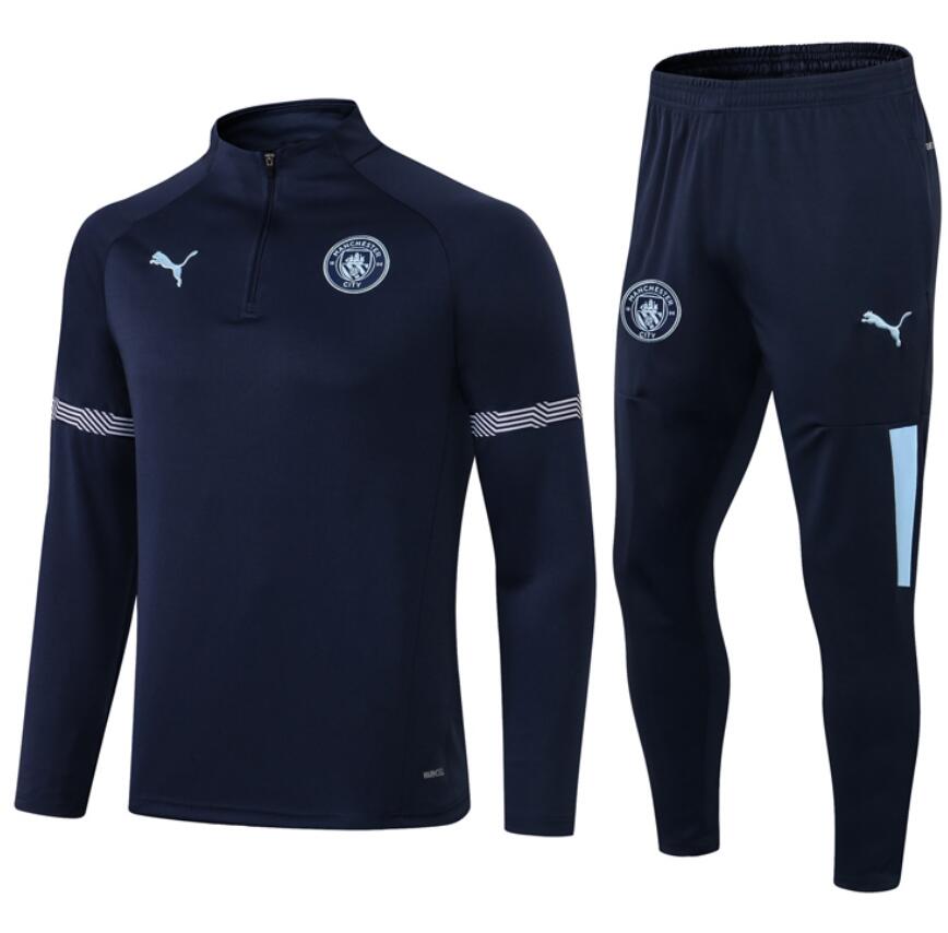 2021/22 Manchester City Royal Blue Training Kits Sweatshirt with Pants